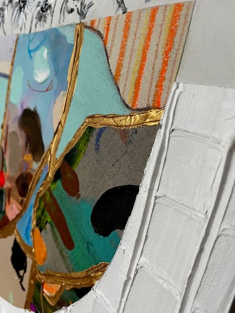 Nabz Oeuvre original - Peinture 30x30 Les pots cassés #27