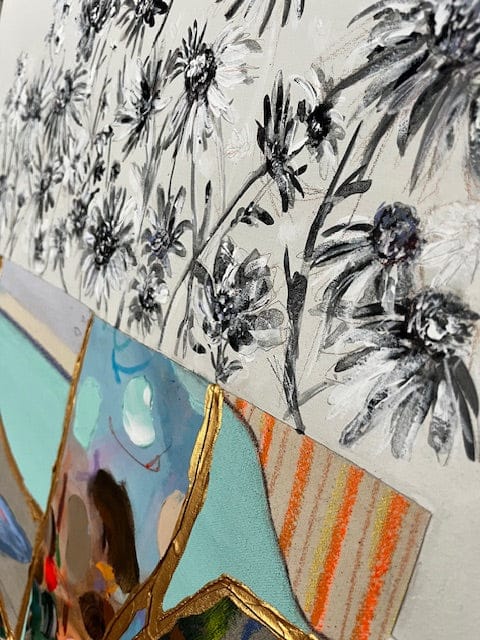 Nabz Oeuvre original - Peinture 30x30 Les pots cassés #27