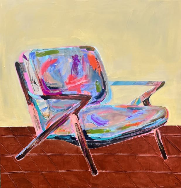 Nabz Oeuvre original - Peinture 36x36 Les ptites chaises 16