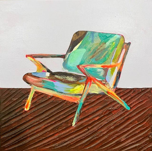 Nabz Oeuvre original - Peinture 12x12 Les ptites chaises 35