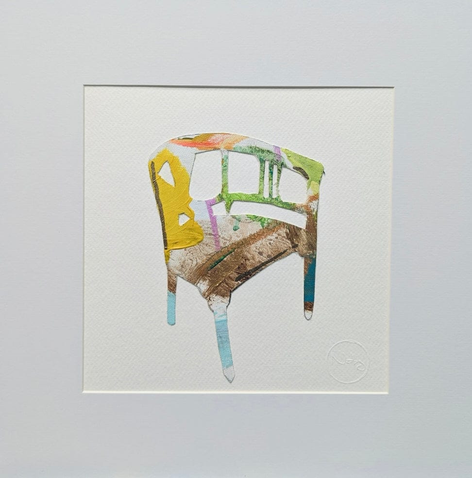 Nabz Oeuvre original - Peinture 10x10 P'tites chaises 007