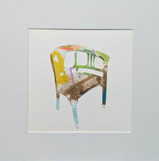 Nabz Oeuvre original - Peinture 10x10 P'tites chaises 007