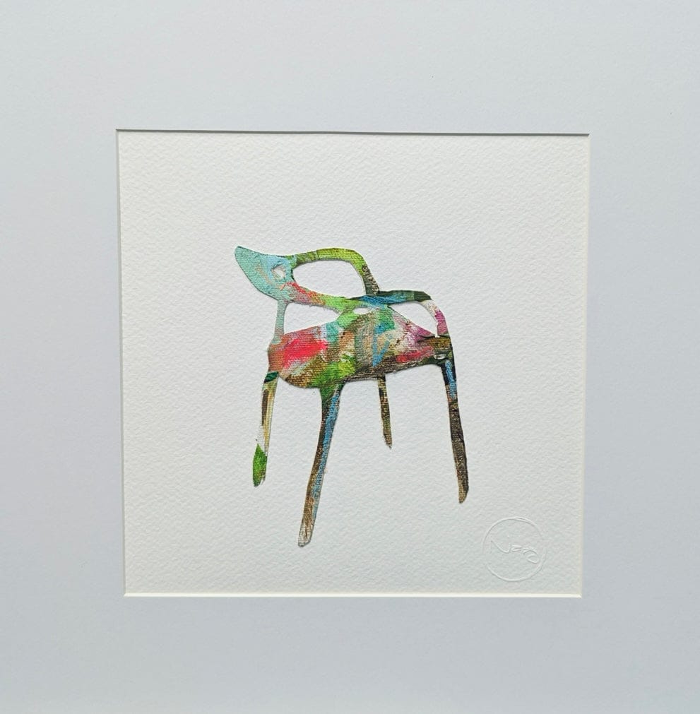 Nabz Oeuvre original - Peinture 10x10 P'tites chaises 010