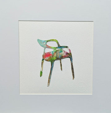 Nabz Oeuvre original - Peinture 10x10 P'tites chaises 010