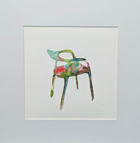 Nabz Oeuvre original - Peinture 10x10 P'tites chaises 010