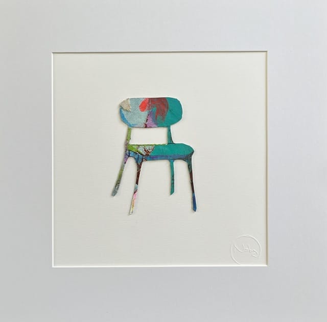 Nabz Oeuvre original - Peinture 10x10 P'tites chaises 049