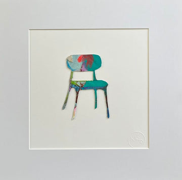 Nabz Oeuvre original - Peinture 10x10 P'tites chaises 049
