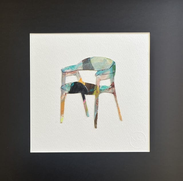 Nabz Oeuvre original - Peinture 10x10 P'tites chaises 050