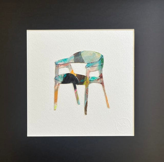 Nabz Oeuvre original - Peinture 10x10 P'tites chaises 050