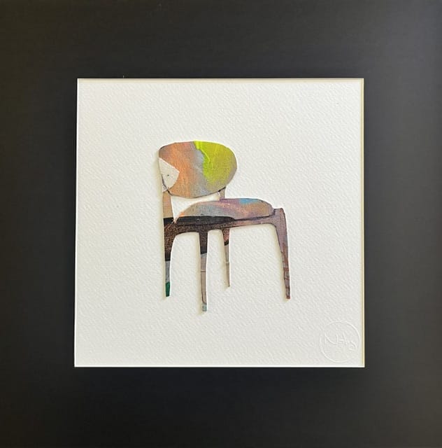 Nabz Oeuvre original - Peinture 10x10 P'tites chaises 052