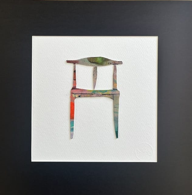 Nabz Oeuvre original - Peinture 10x10 P'tites chaises 053