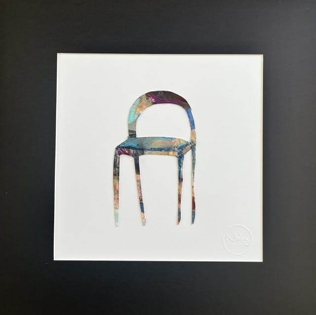 Nabz Oeuvre original - Peinture 10x10 P'tites chaises 055