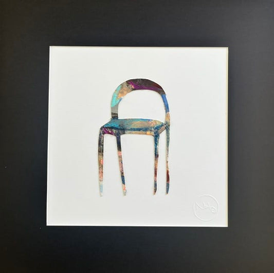 Nabz Oeuvre original - Peinture 10x10 P'tites chaises 055