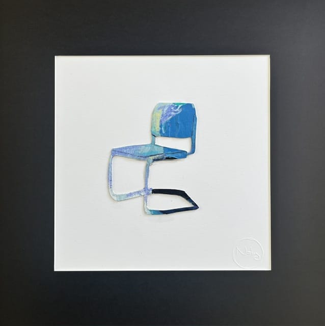 Nabz Oeuvre original - Peinture 10x10 P'tites chaises 056