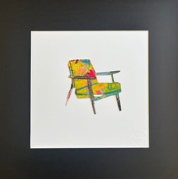 Nabz Oeuvre original - Peinture 10x10 P'tites chaises 058