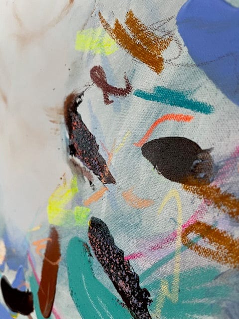 Nabz Oeuvre original - Peinture 40x40 Quiet Current