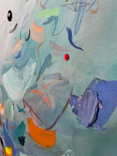 Nabz Oeuvre original - Peinture 40x40 Quiet Current