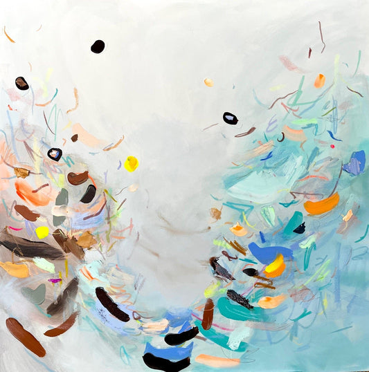 Nabz Oeuvre original - Peinture 40x40 Quiet Current