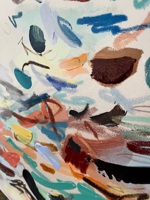 Nabz Oeuvre original - Peinture 24x24 Submerged Echoes