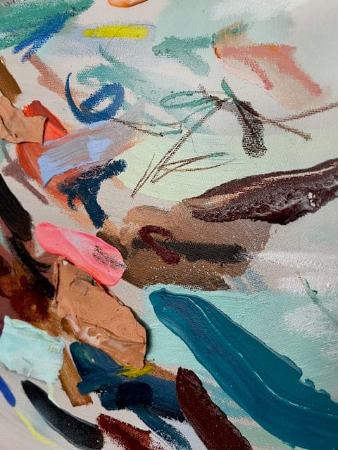 Nabz Oeuvre original - Peinture 24x24 Submerged Echoes