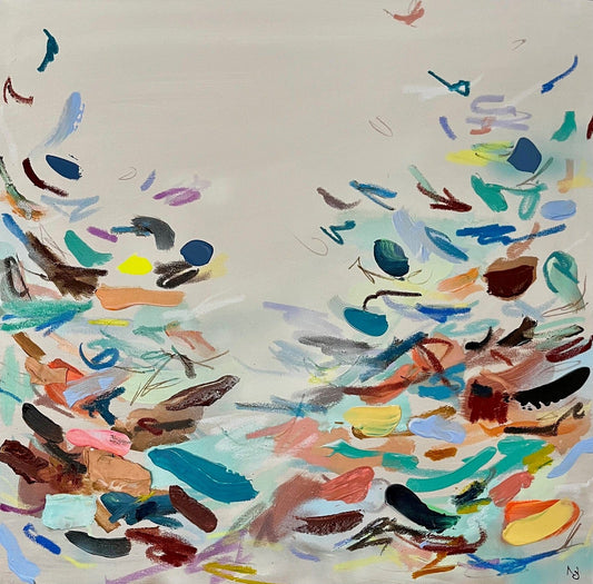 Nabz Oeuvre original - Peinture 24x24 Submerged Echoes