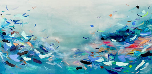 Nabz Oeuvre original - Peinture 30x60 Whispering Reefs