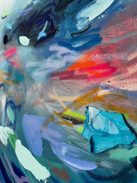 Nabz Oeuvre original - Peinture 30x60 Whispering Reefs