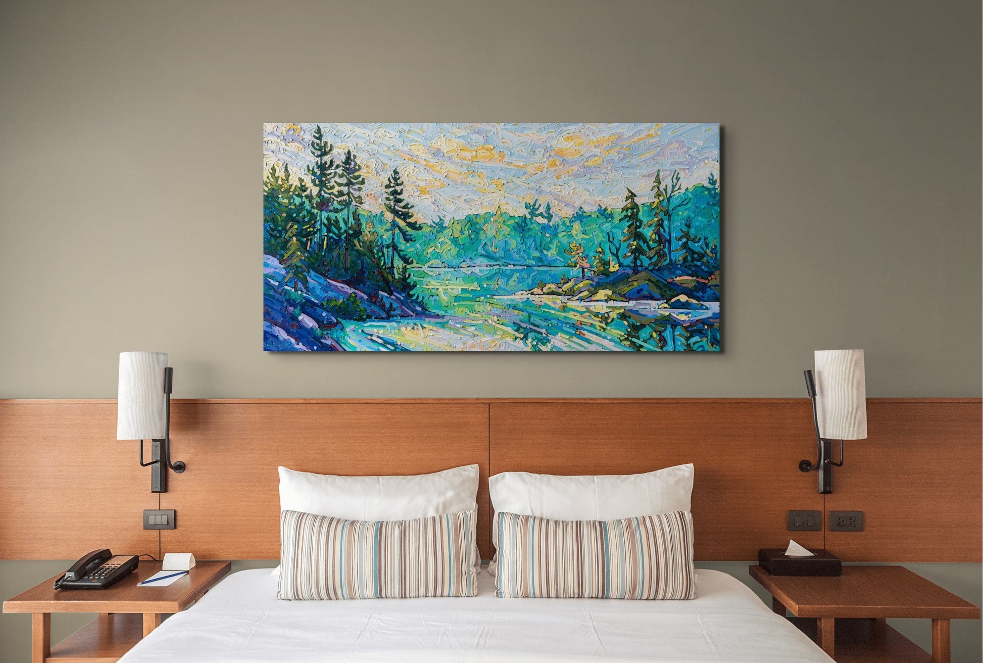 Noémie L. Côté Oeuvre original - Peinture 30x60 Morning Hues