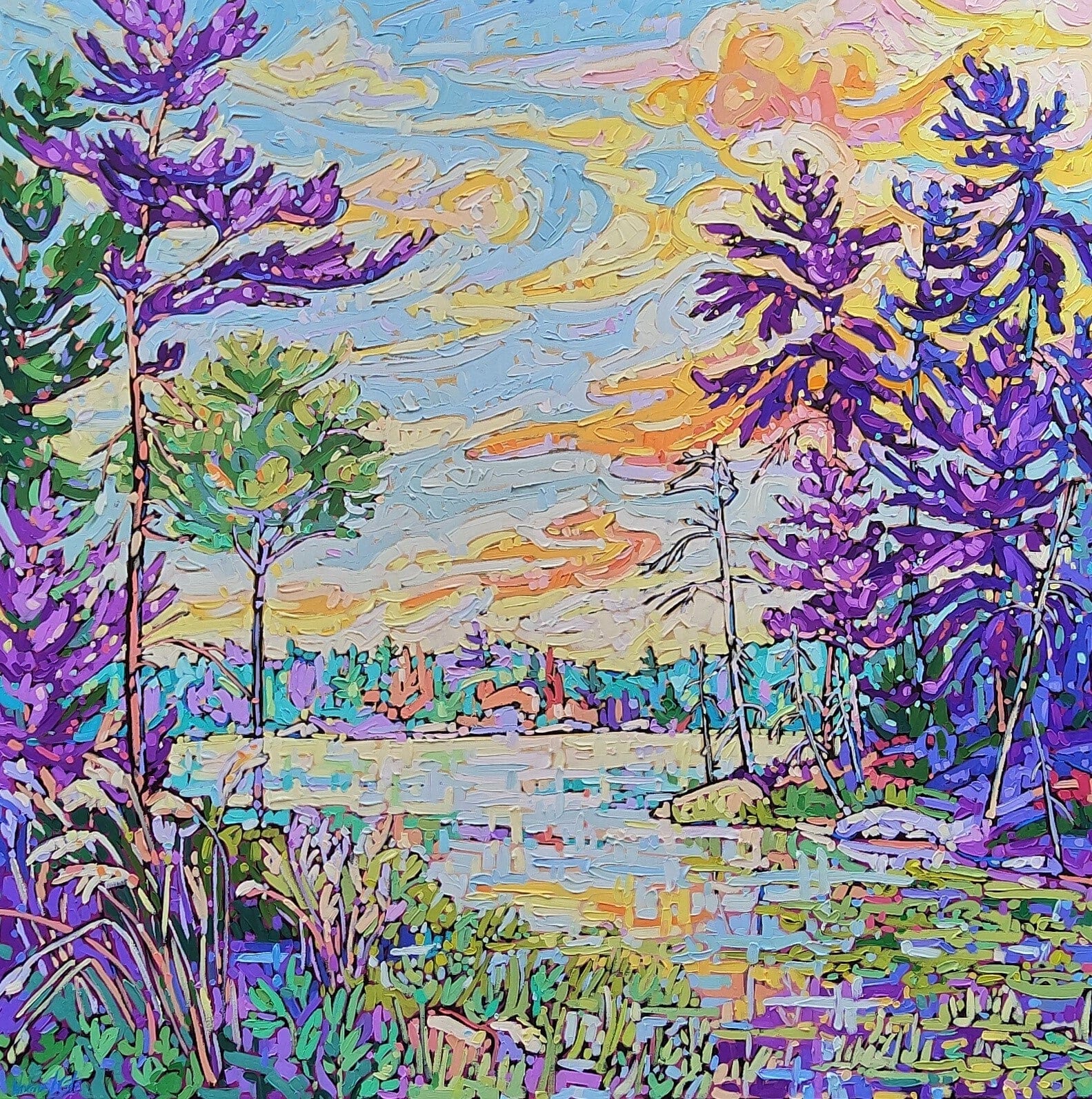 Noémie L. Côté Oeuvre original - Peinture 40x40 Soft Summer 2