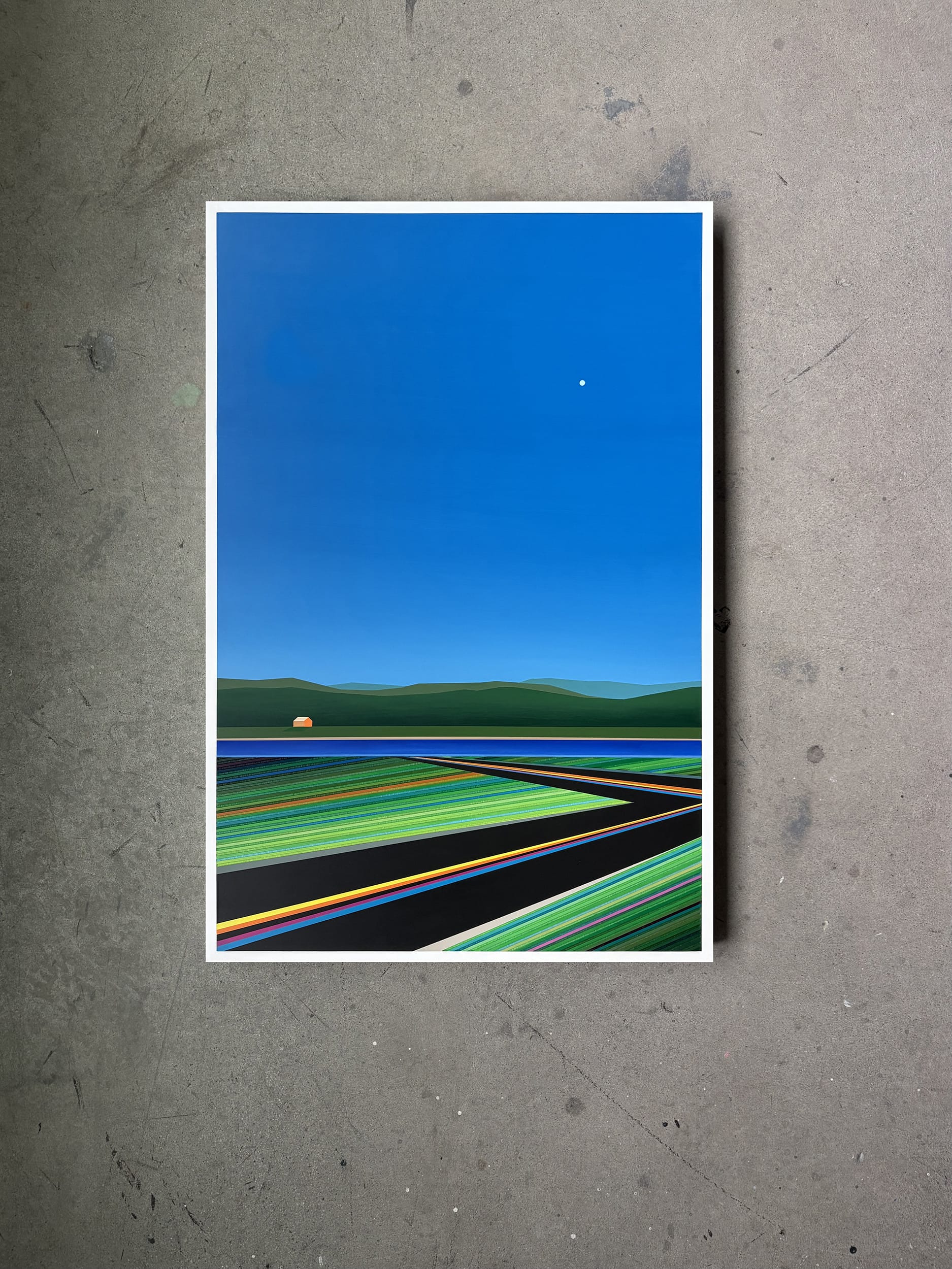 Patrick Déziel Oeuvre original - Peinture 36x24 Chemin des Arpents Verts
