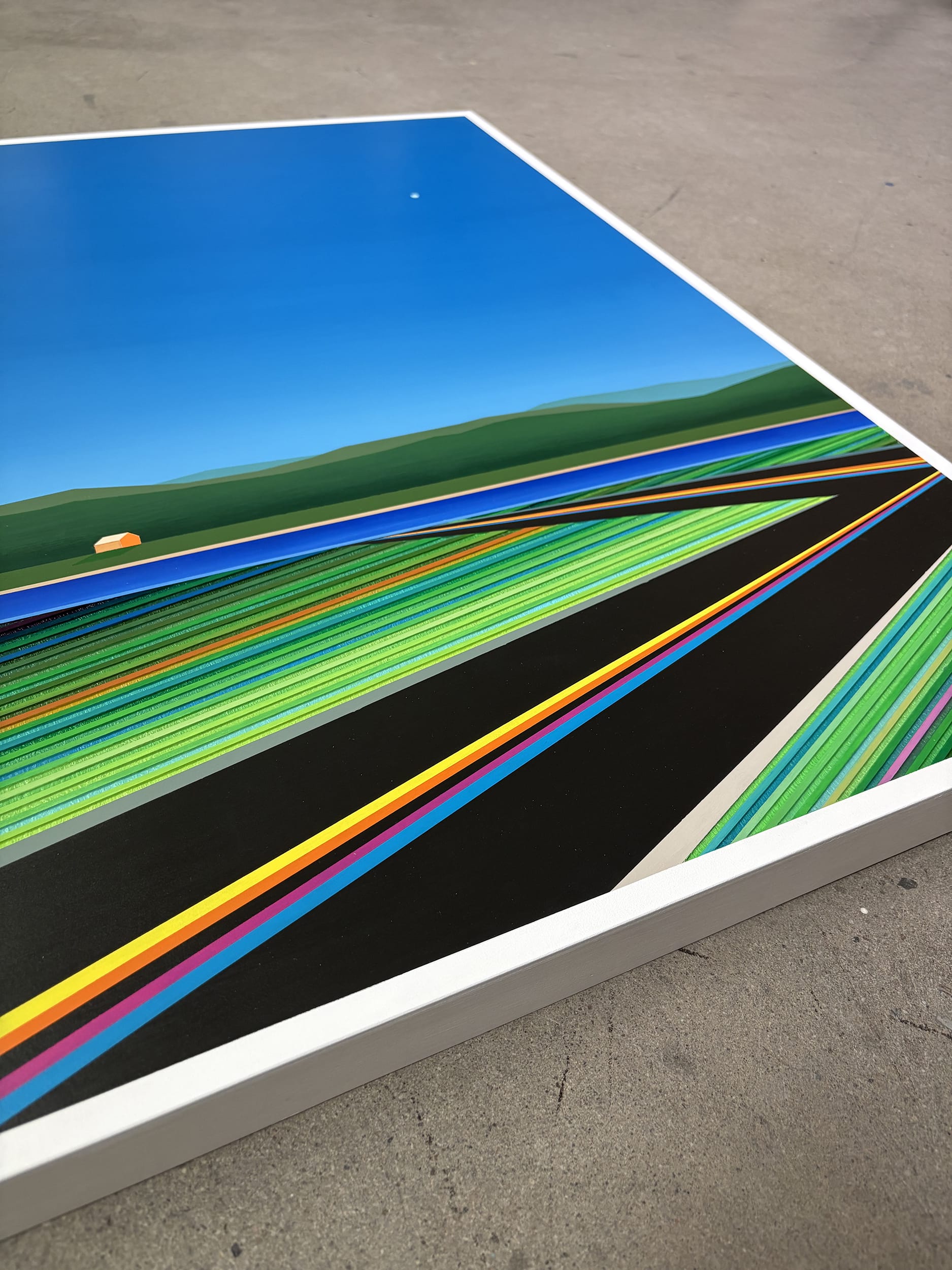 Patrick Déziel Oeuvre original - Peinture 36x24 Chemin des Arpents Verts