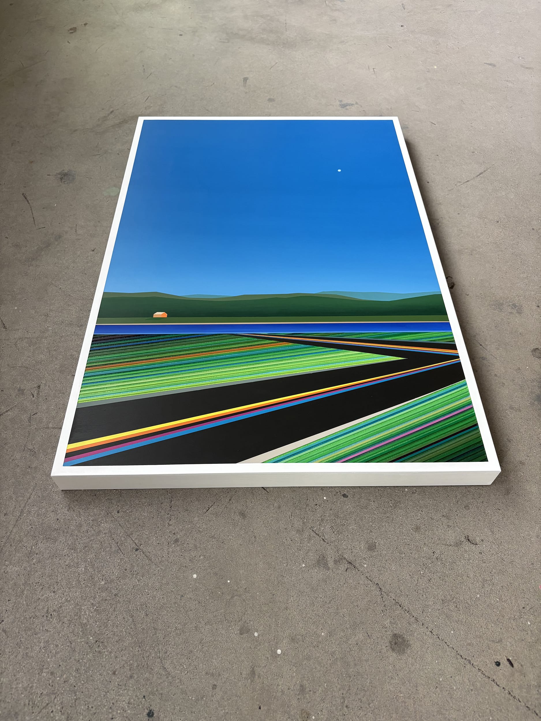Patrick Déziel Oeuvre original - Peinture 36x24 Chemin des Arpents Verts