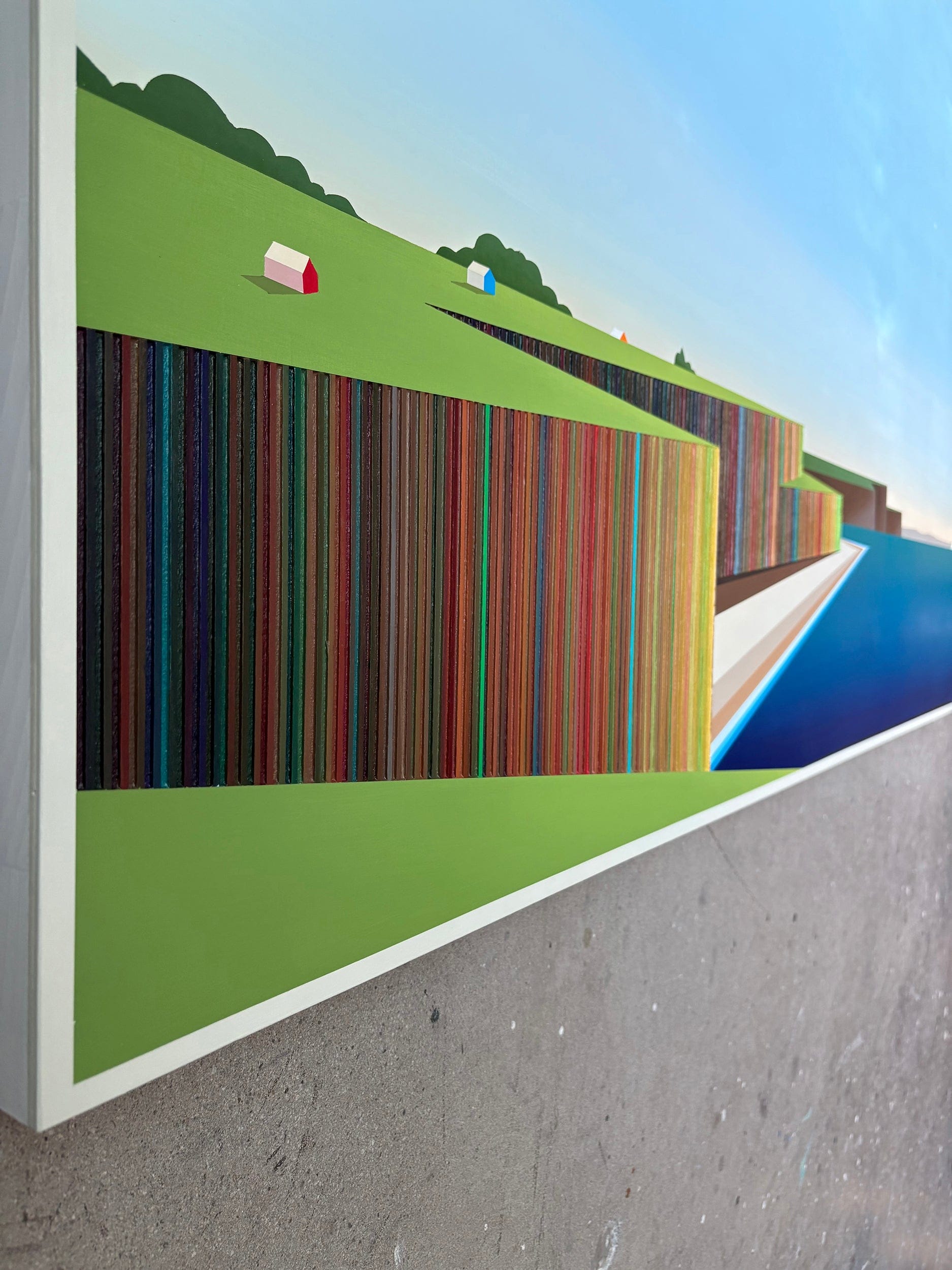 Patrick Déziel Oeuvre original - Peinture 36x60 Cliffs and Sea