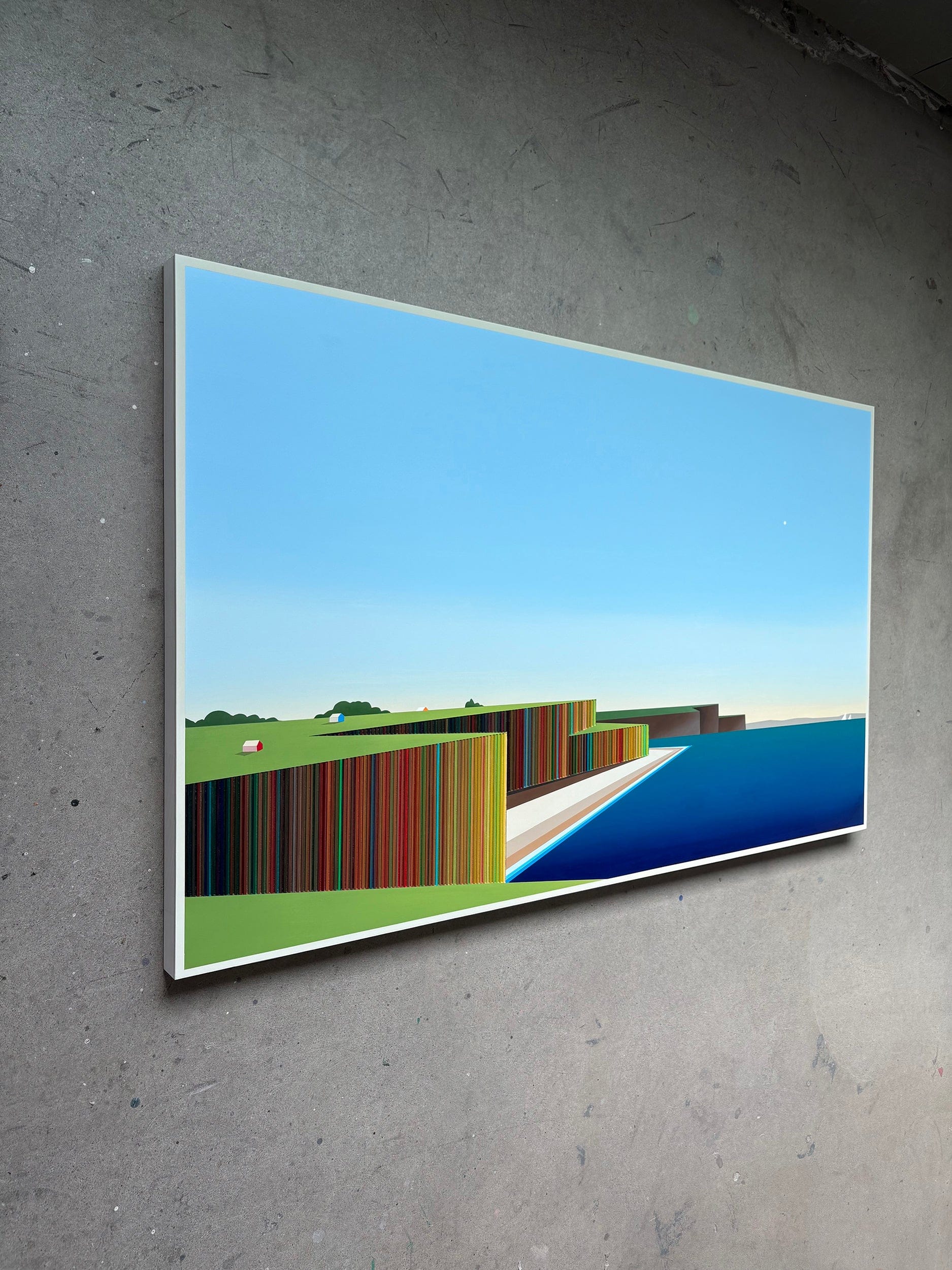 Patrick Déziel Oeuvre original - Peinture 36x60 Cliffs and Sea