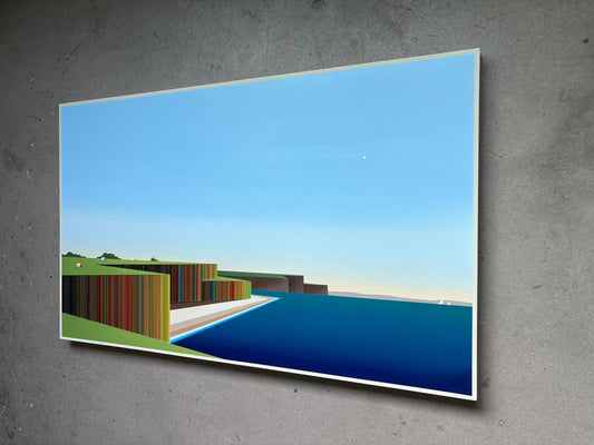 Patrick Déziel Oeuvre original - Peinture 36x60 Cliffs and Sea