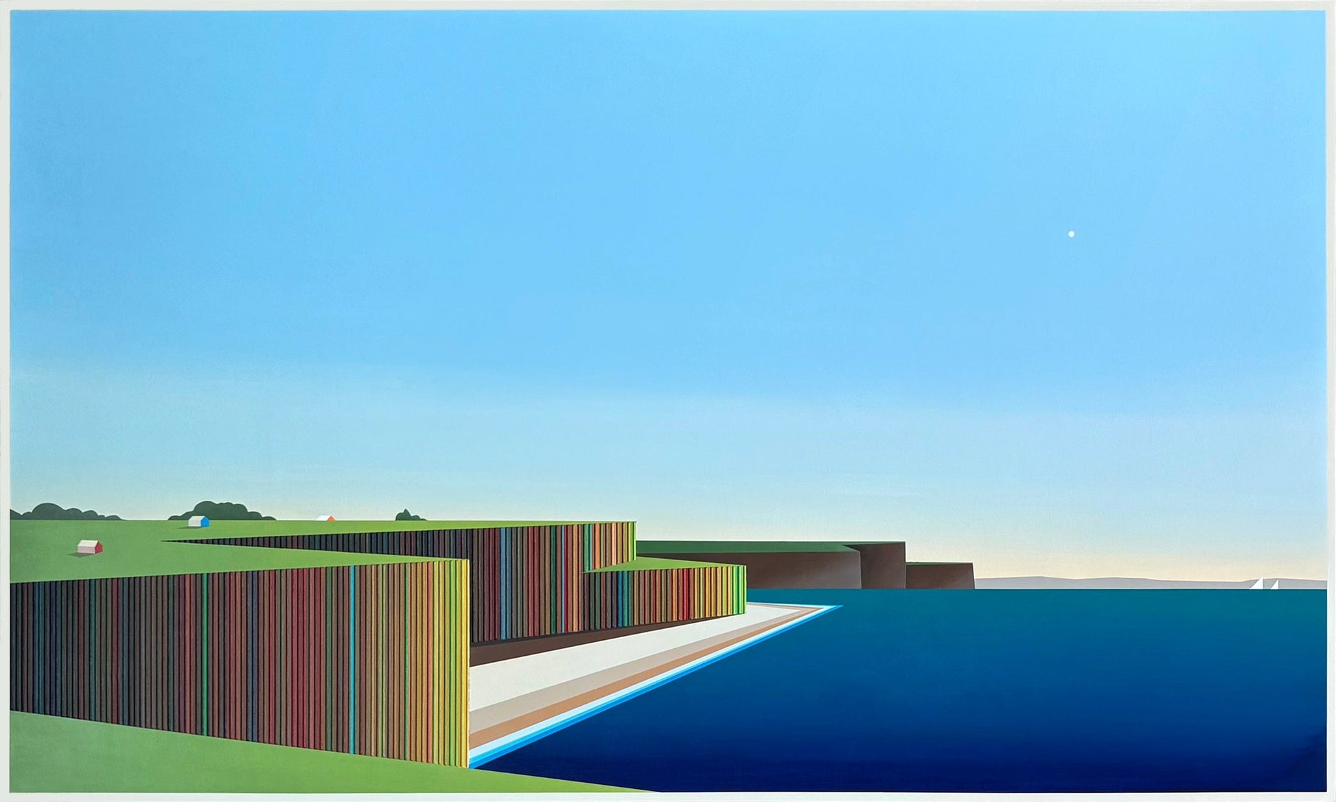 Patrick Déziel Oeuvre original - Peinture 36x60 Cliffs and Sea