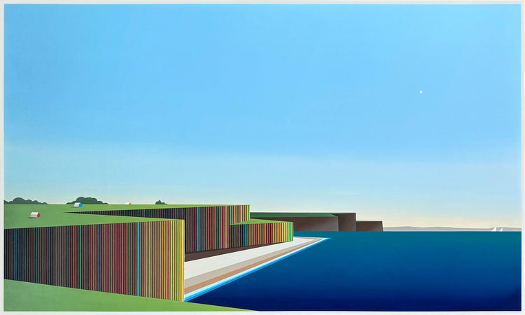 Patrick Déziel Oeuvre original - Peinture 36x60 Cliffs and Sea