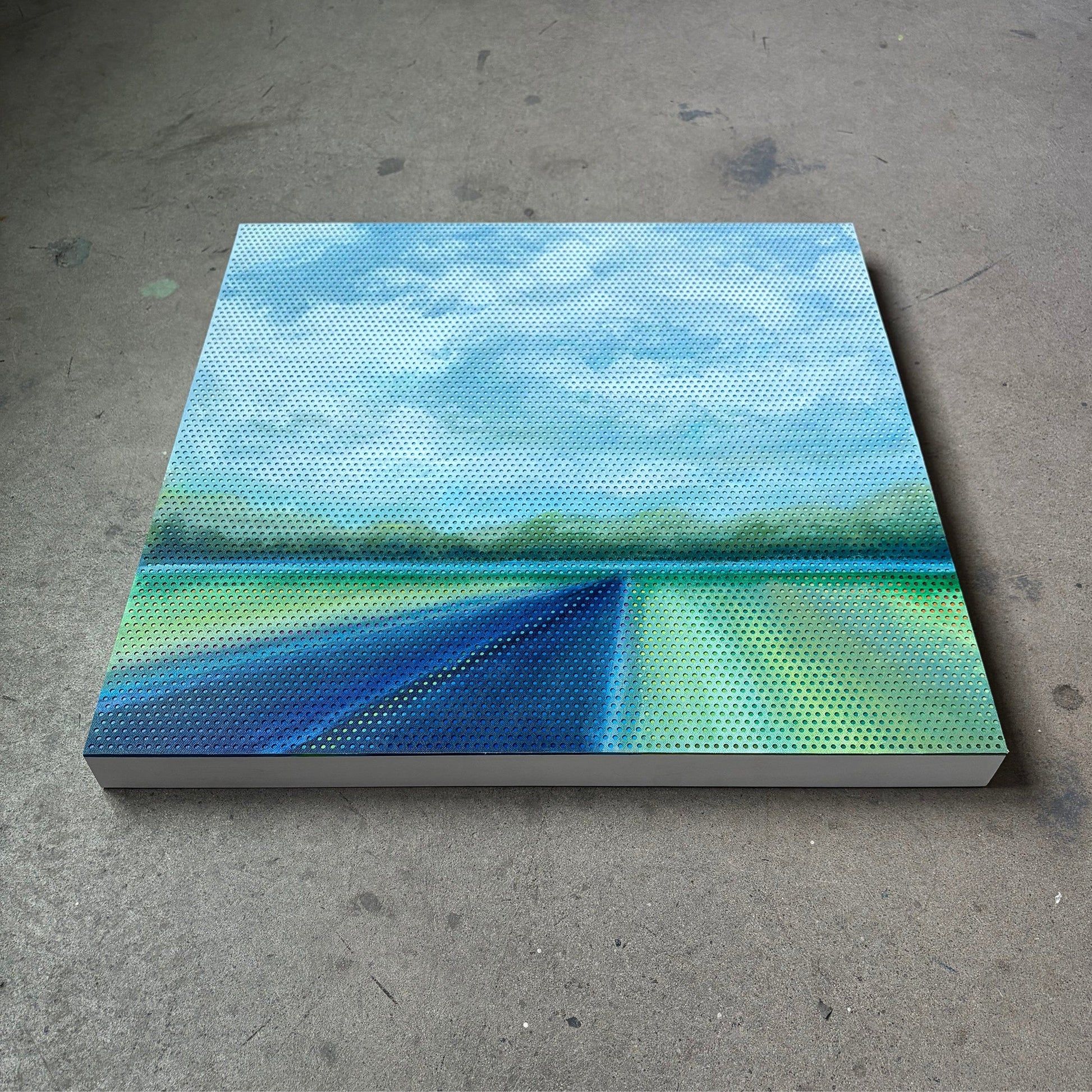 Patrick Déziel Oeuvre original - Peinture 24x24 Dérive du ciel