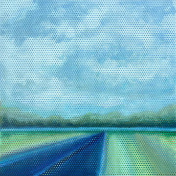 Patrick Déziel Oeuvre original - Peinture 24x24 Dérive du ciel