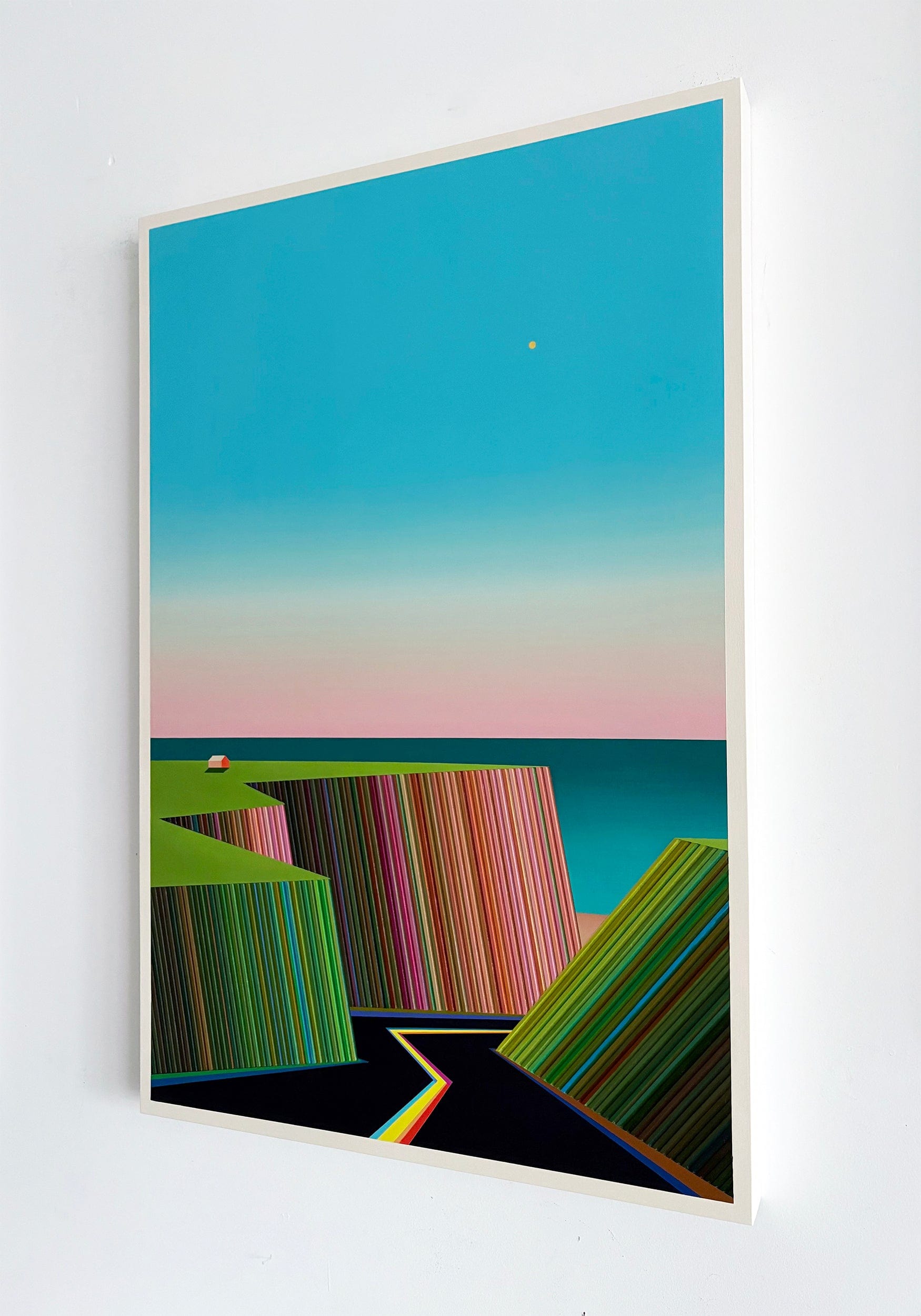 Patrick Déziel Oeuvre original - Peinture 36x24 Entre roc et vague
