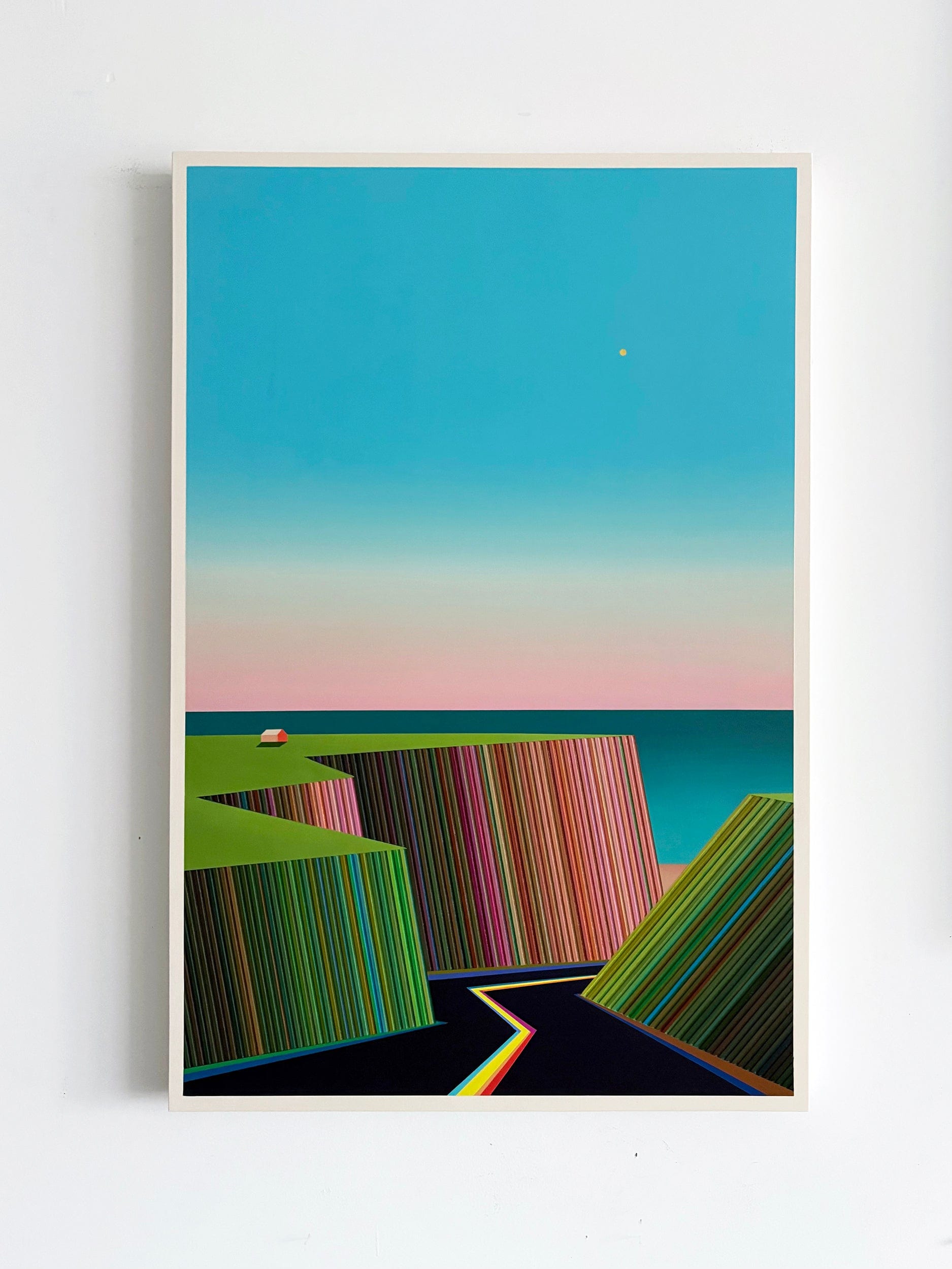 Patrick Déziel Oeuvre original - Peinture 36x24 Entre roc et vague