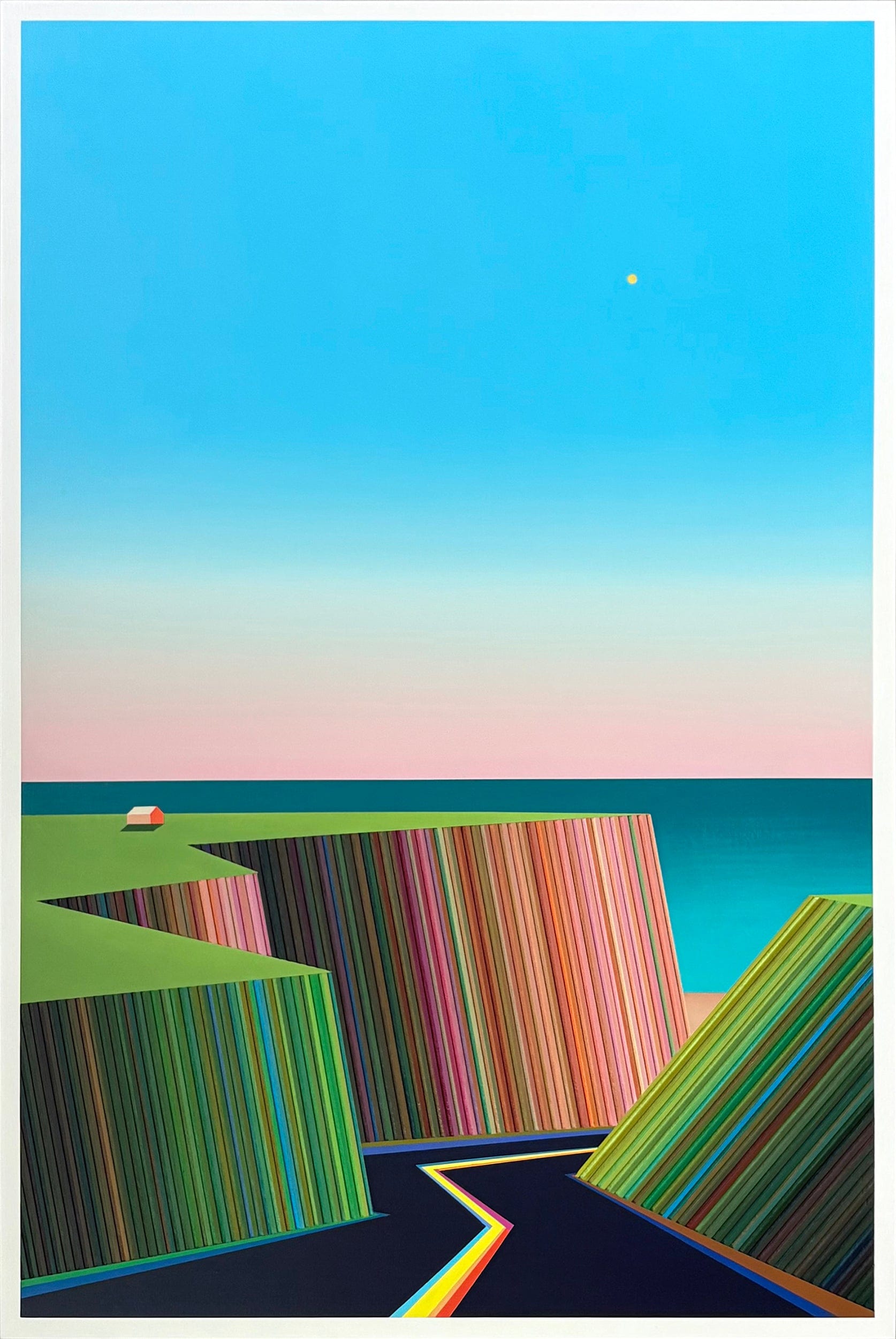 Patrick Déziel Oeuvre original - Peinture 36x24 Entre roc et vague