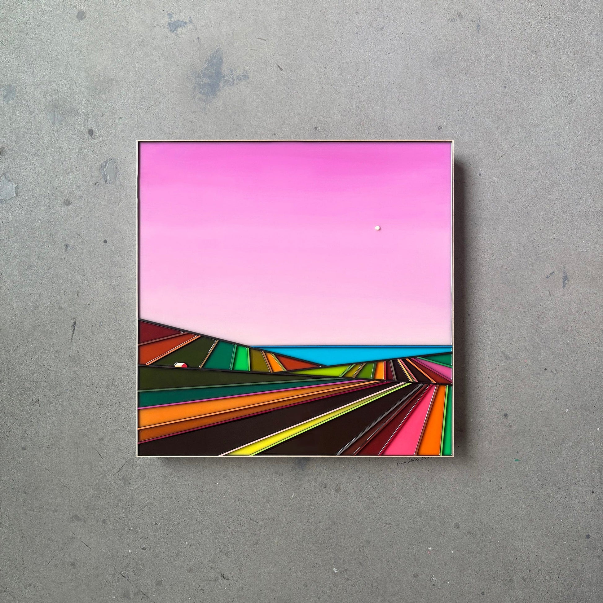 Patrick Déziel Oeuvre original - Peinture 24x24 Fading Shores