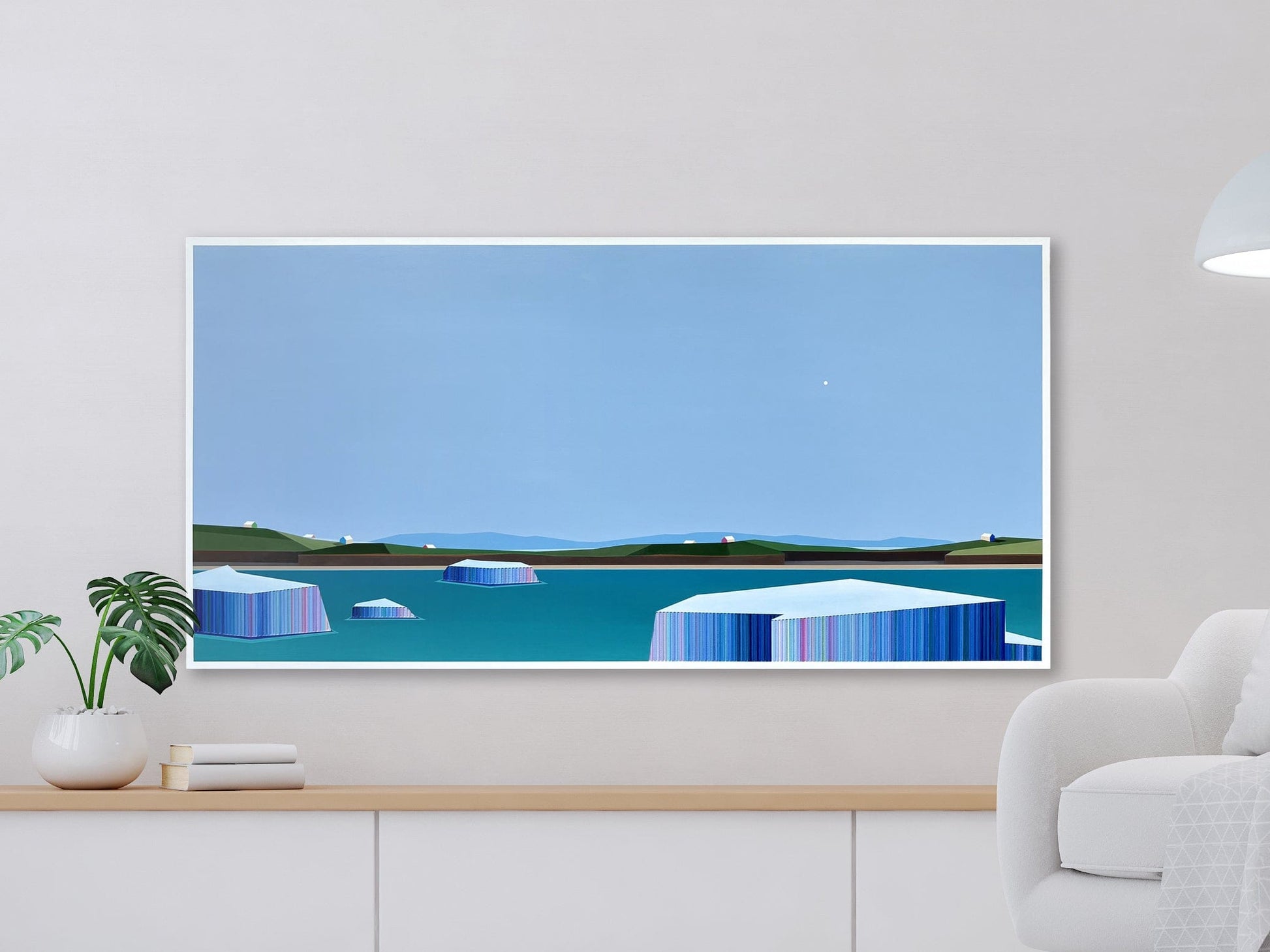 Patrick Déziel Oeuvre original - Peinture 30x60 Fragments polaire