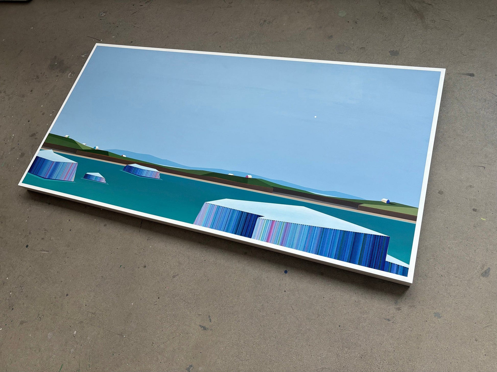 Patrick Déziel Oeuvre original - Peinture 30x60 Fragments polaire