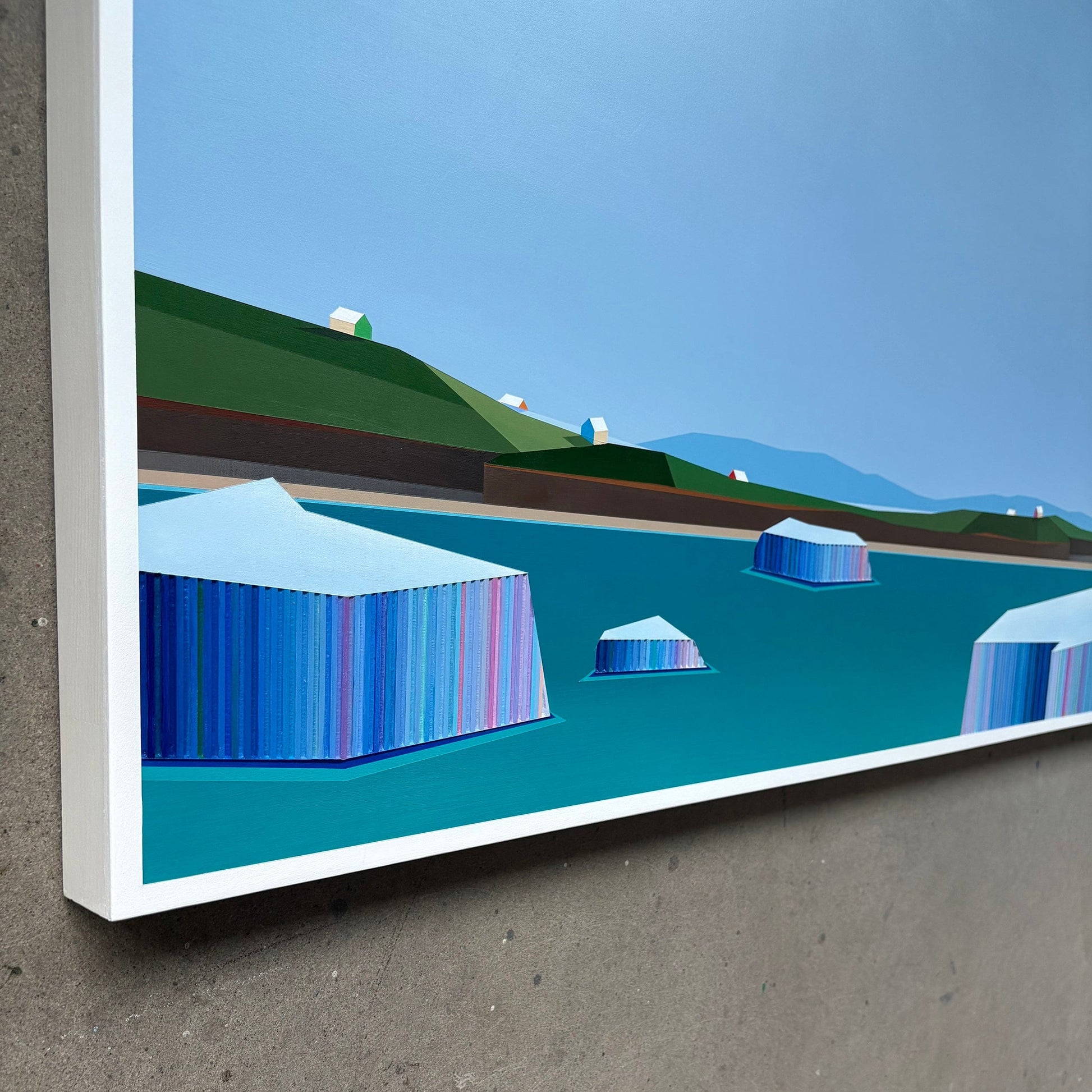 Patrick Déziel Oeuvre original - Peinture 30x60 Fragments polaire