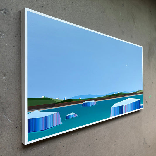 Patrick Déziel Oeuvre original - Peinture 30x60 Fragments polaire