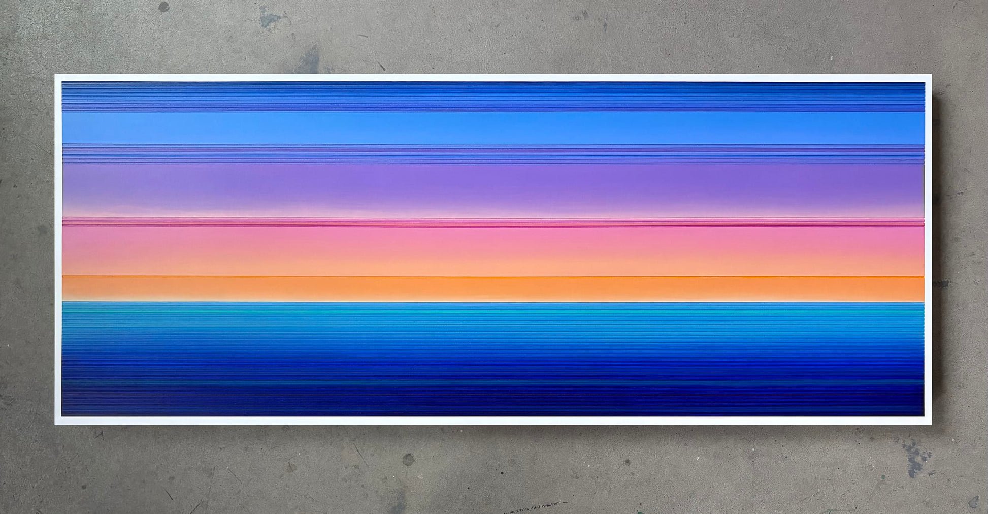 Patrick Déziel Oeuvre original - Peinture 24x60 Fusion Chromatique