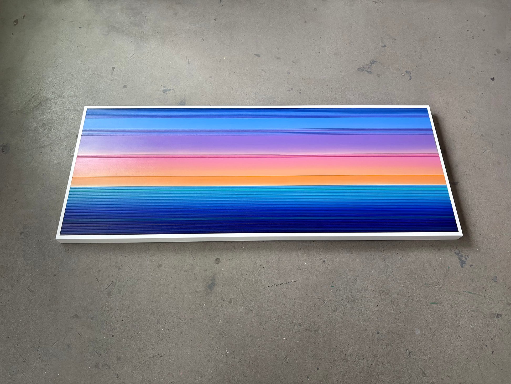 Patrick Déziel Oeuvre original - Peinture 24x60 Fusion Chromatique