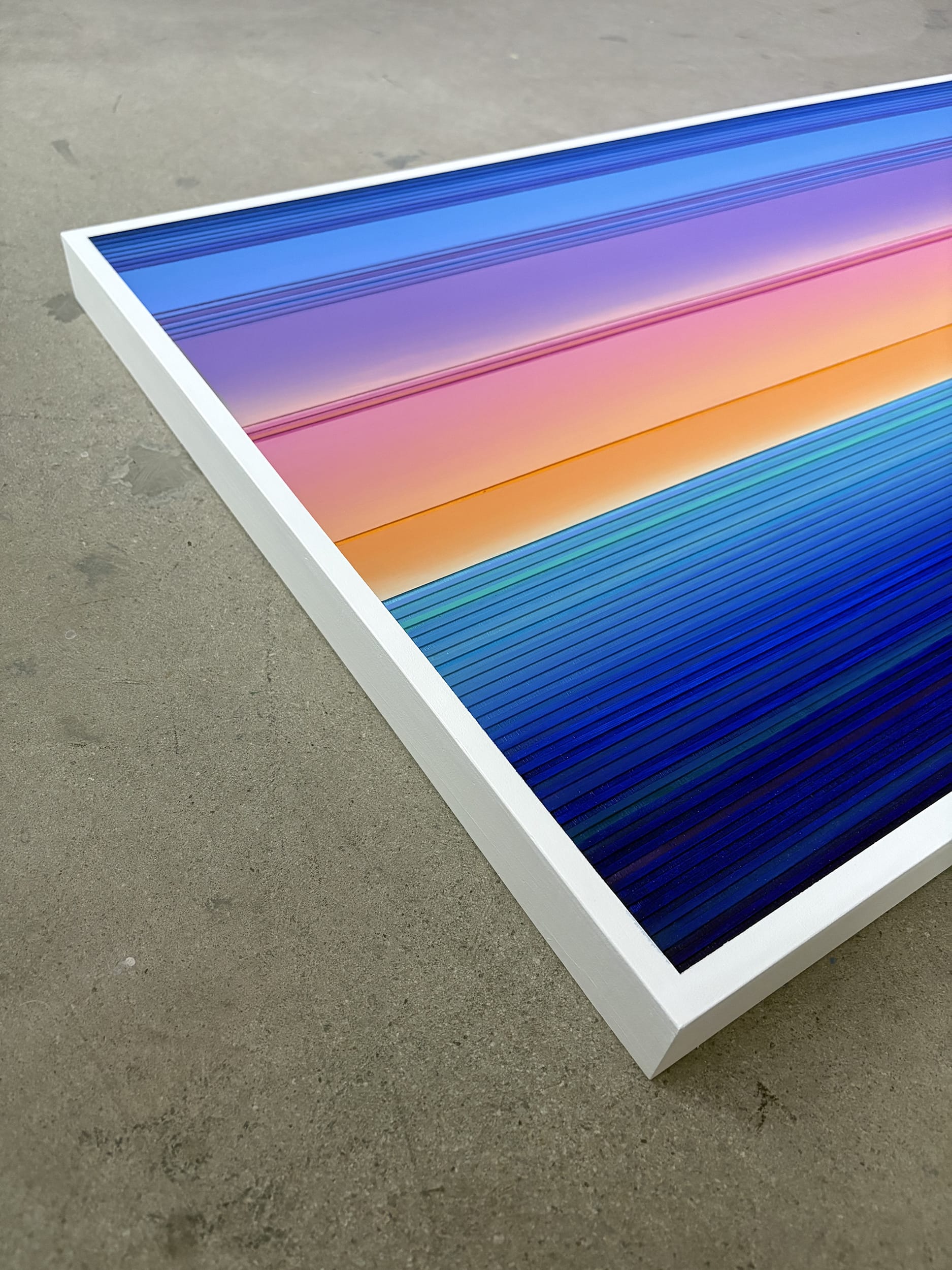 Patrick Déziel Oeuvre original - Peinture 24x60 Fusion Chromatique